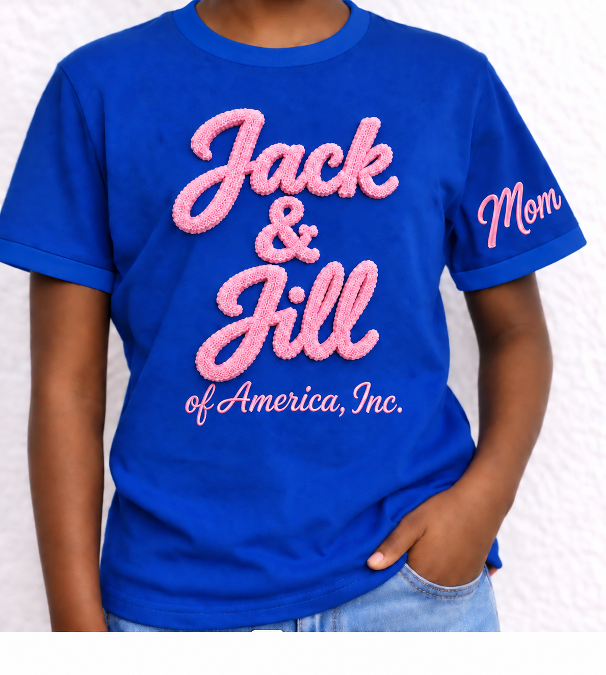 JJOA Mom Chenille Script T-shirt