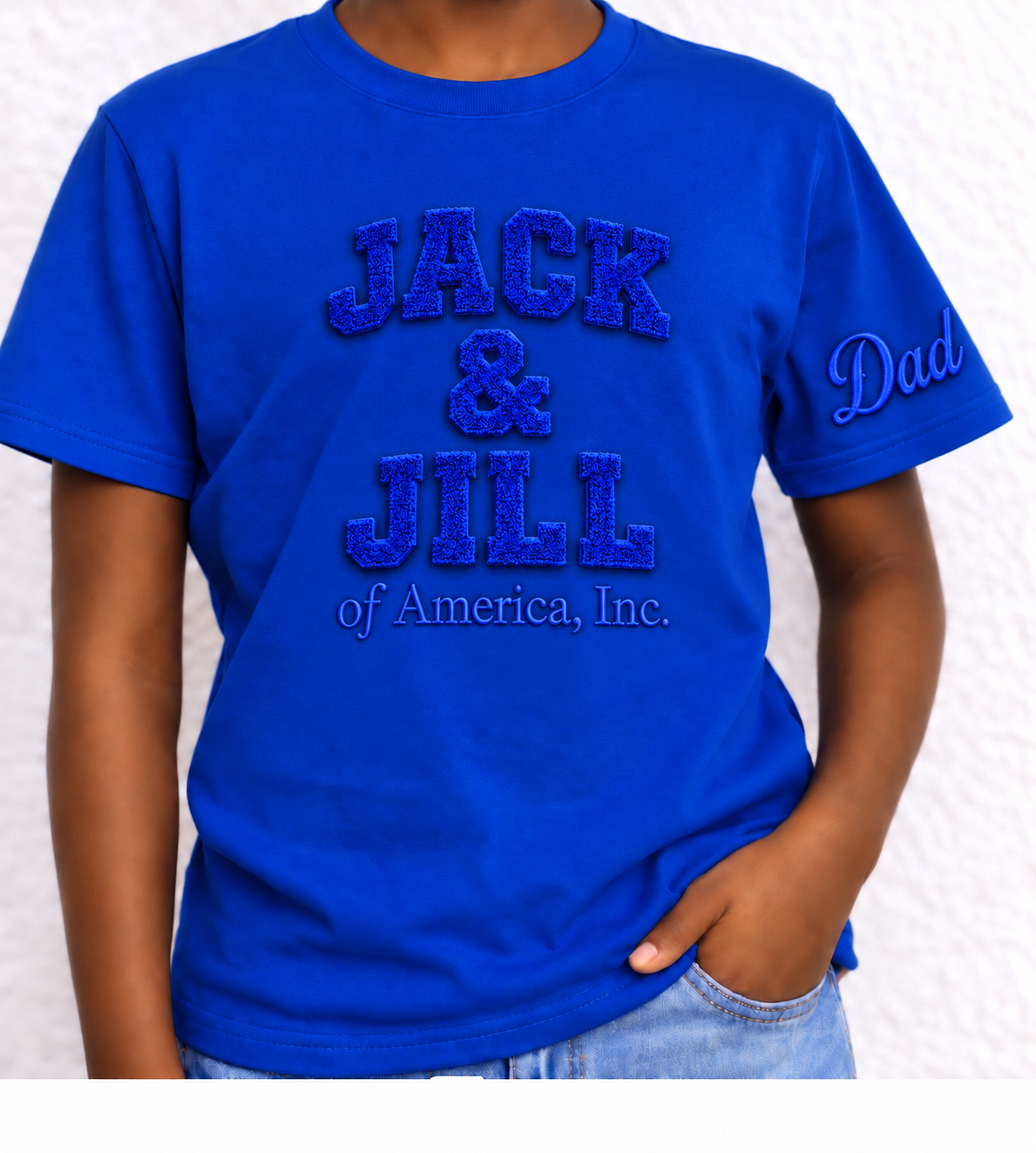 JJOA Chenille Royal Dad Tshirt