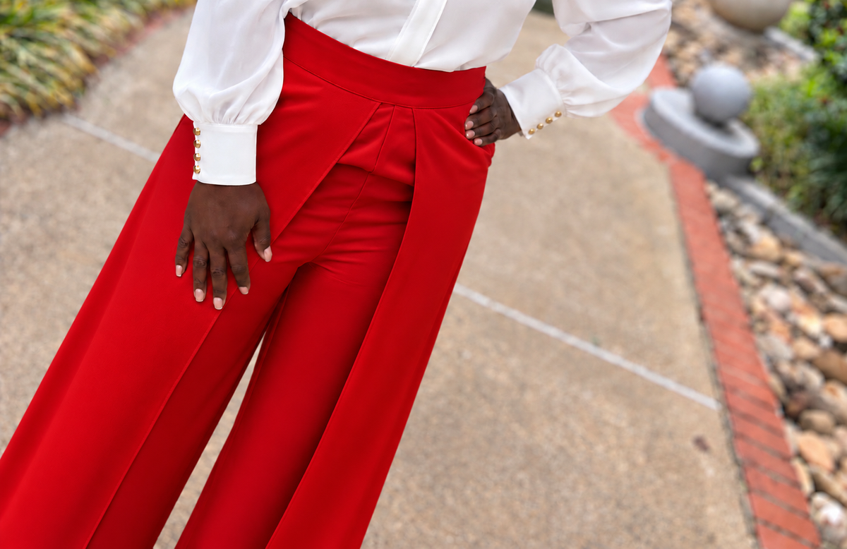 Red Palazzo Pants-final sale