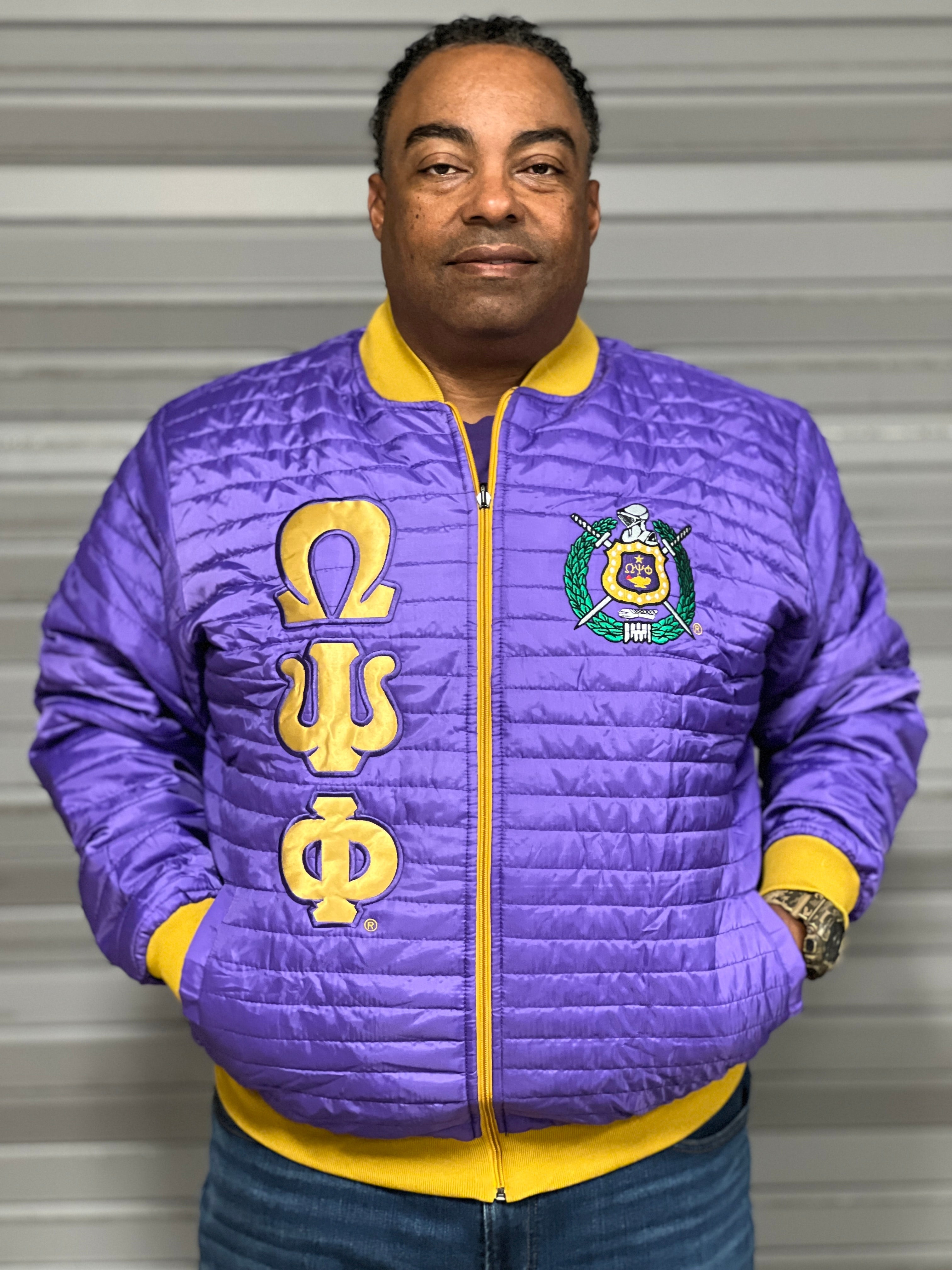 Omega Reversible Puffer Bomber Jacket- Final Sale- No Refunds or Exchanges