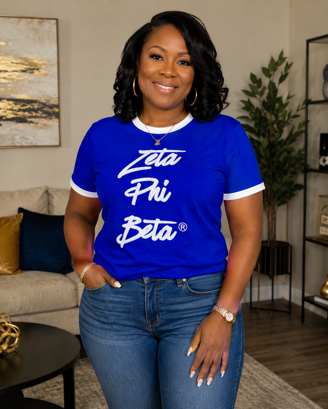 Zeta Chenille Script Tshirt