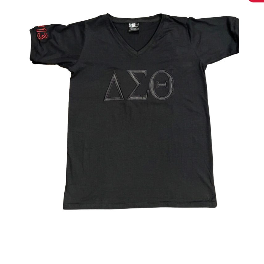 Delta Blackout V Neck Tee