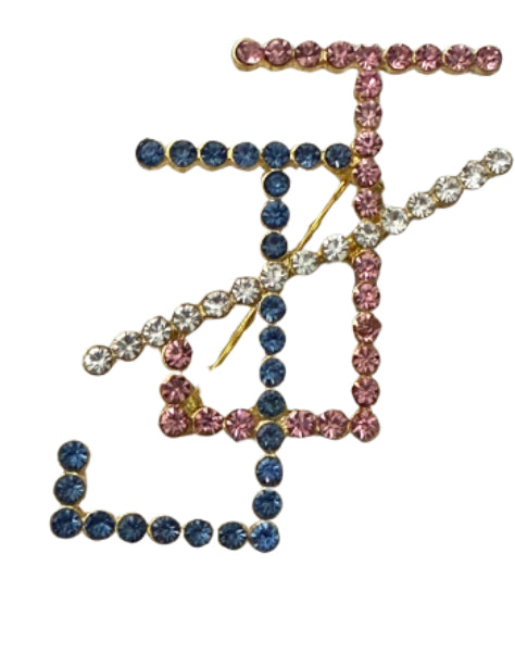 JJOA Rhinestone Pin