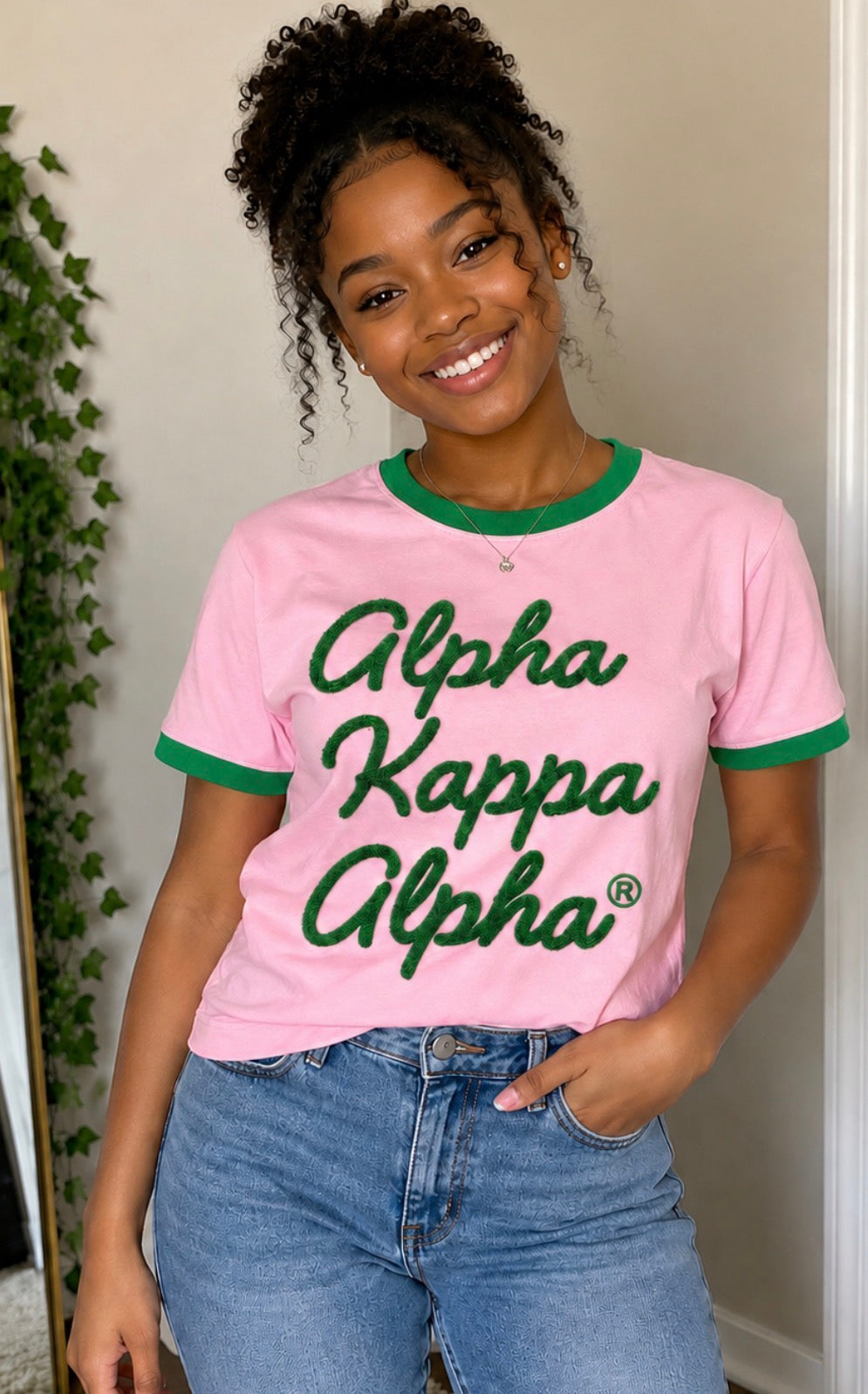 AKA Chenille Script Tshirt