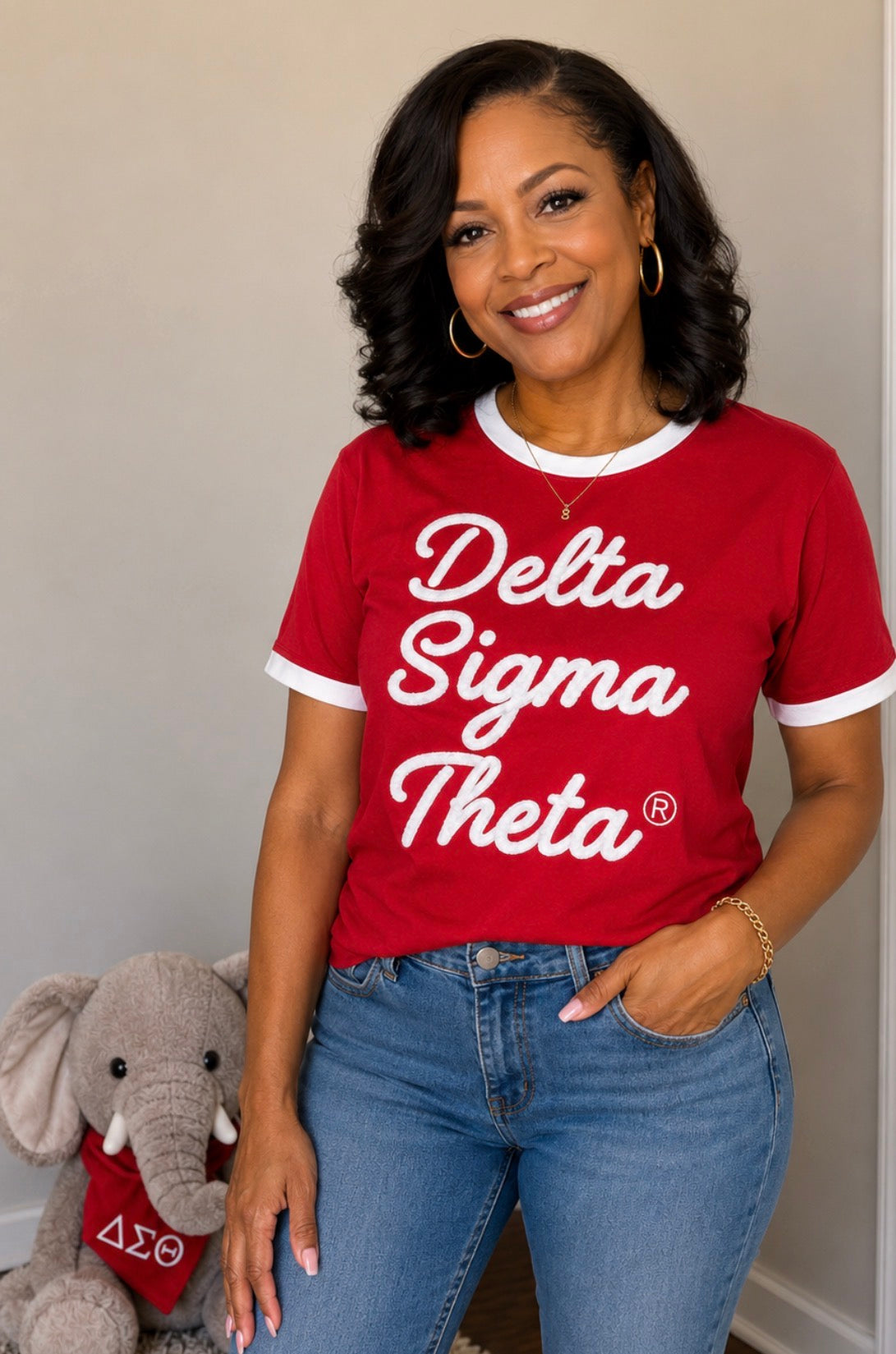 Delta Chenille Script Tshirt