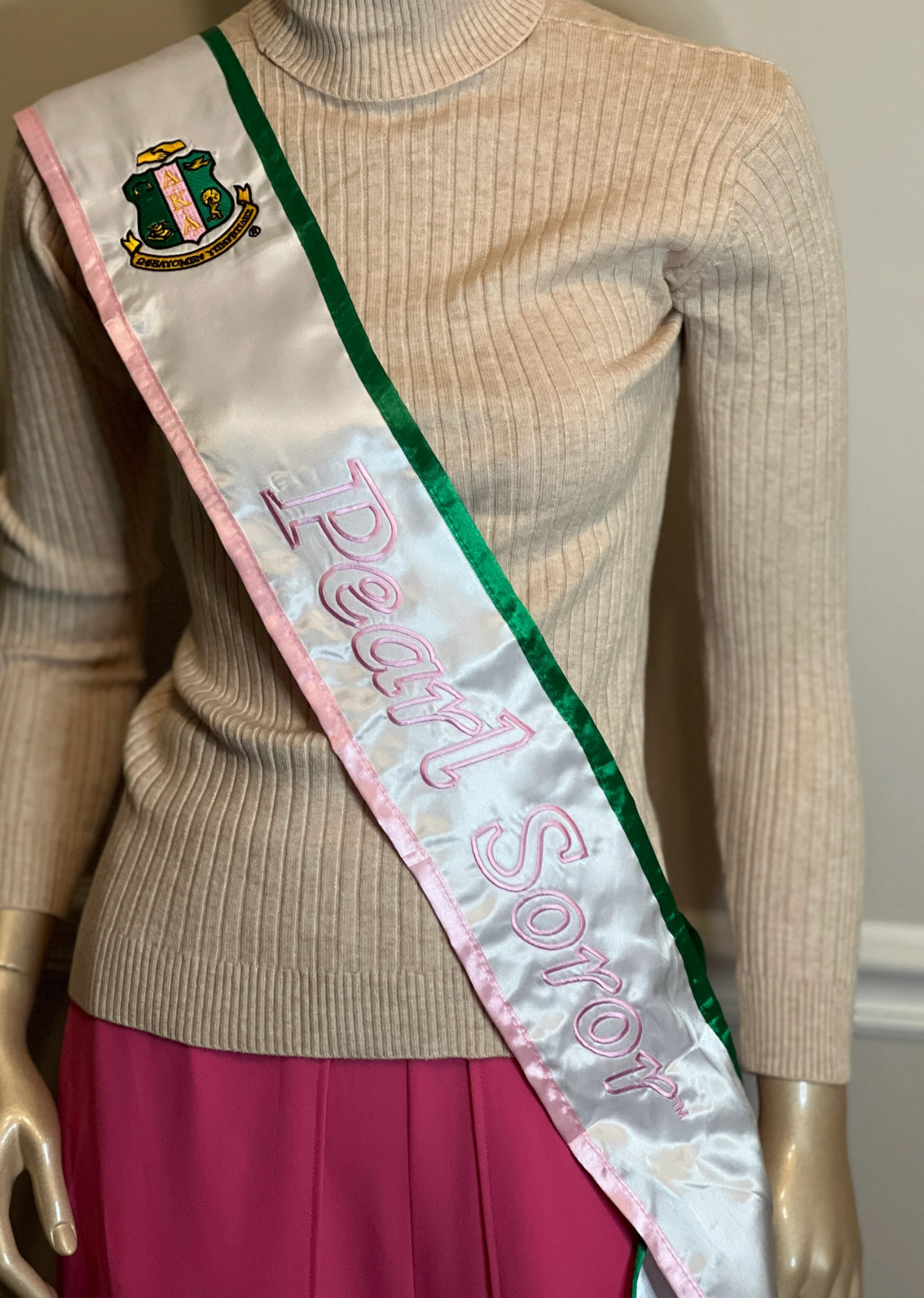 Pearl Soror Sash