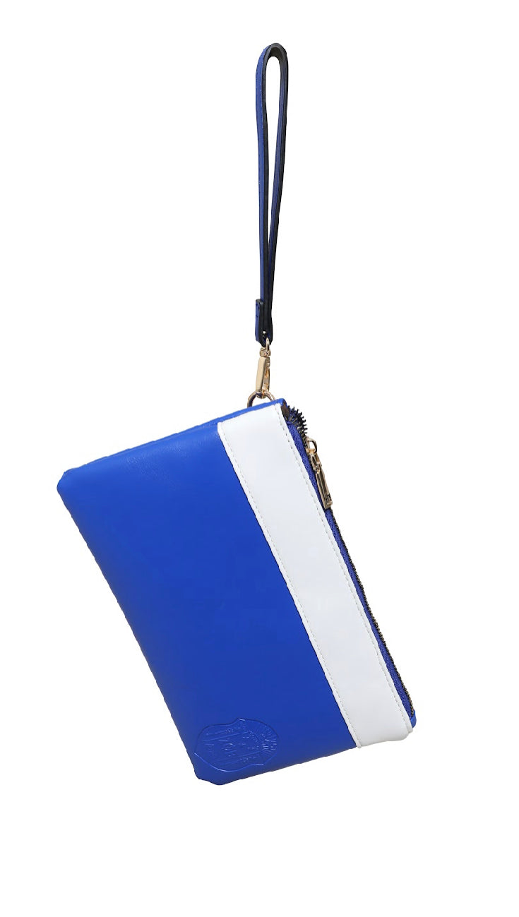 Zeta Embossed Wristlet