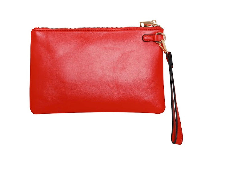 Delta Embossed Wristlet