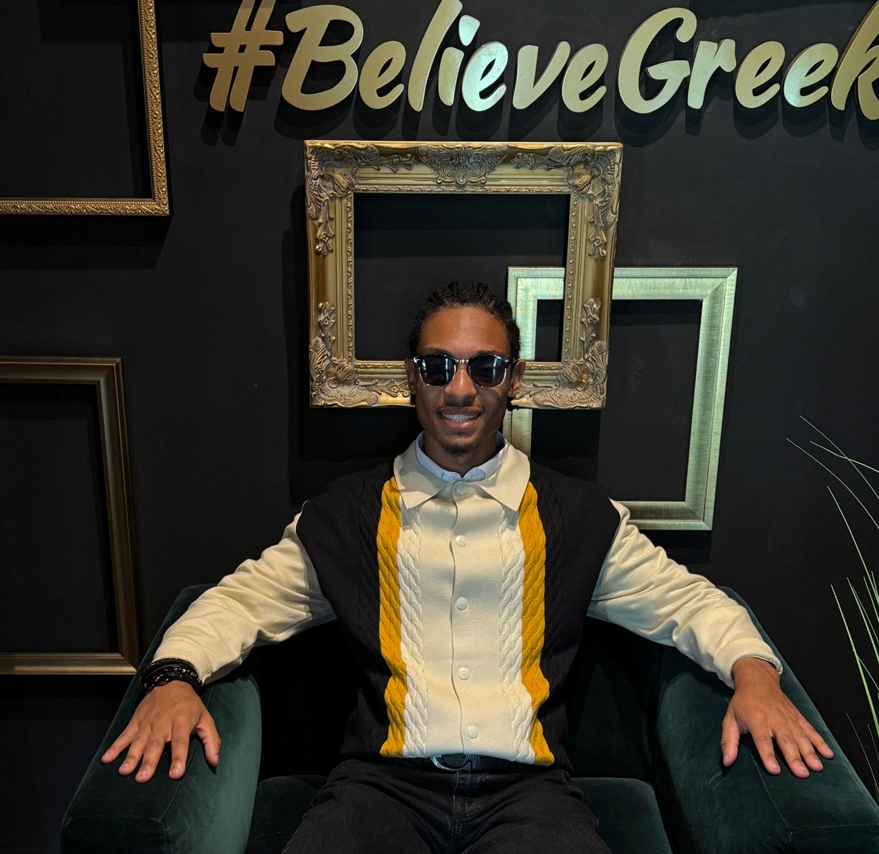 Alpha cable knit sweater