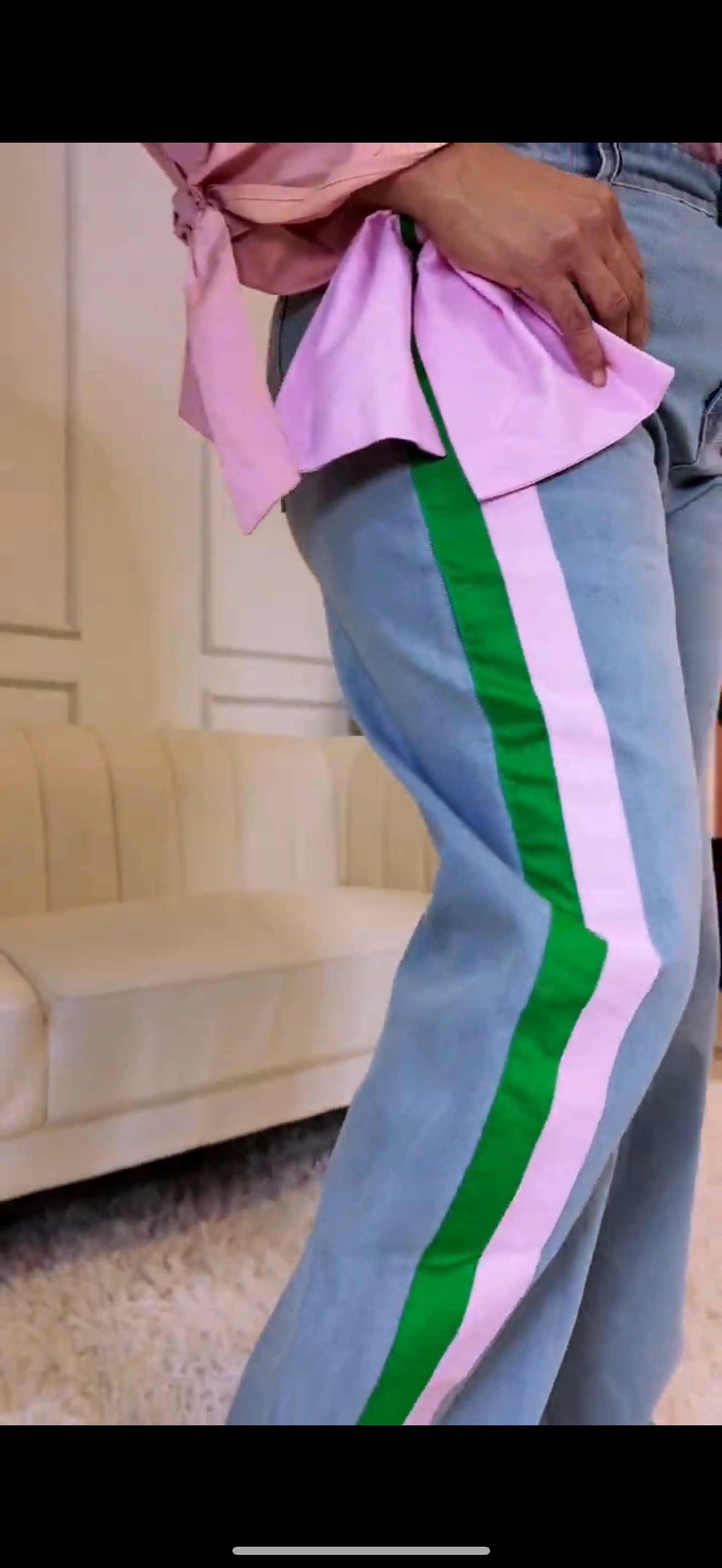 Pretty in Pink and Green Jeans