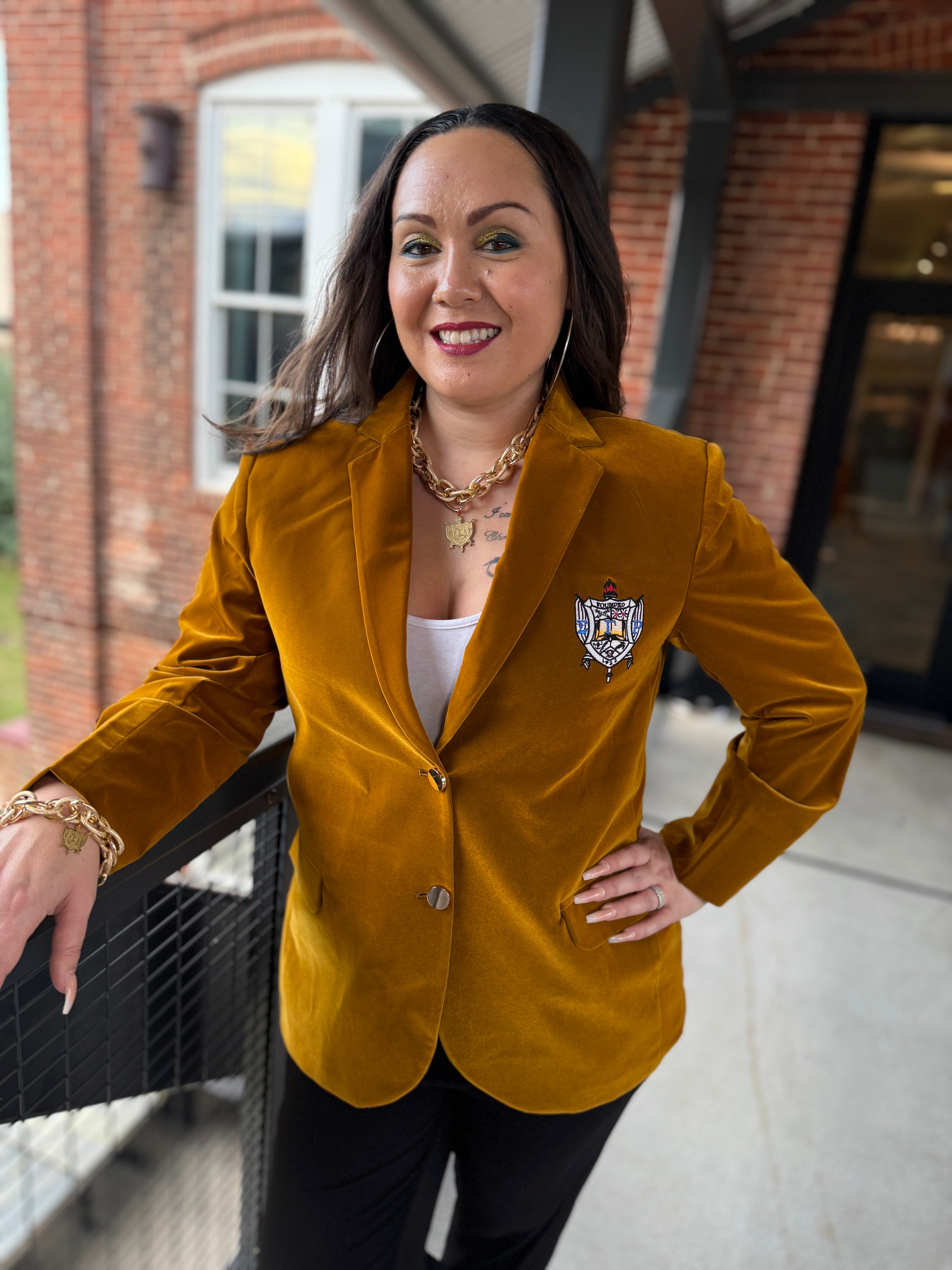 SGRHO Velvet Gold Blazer