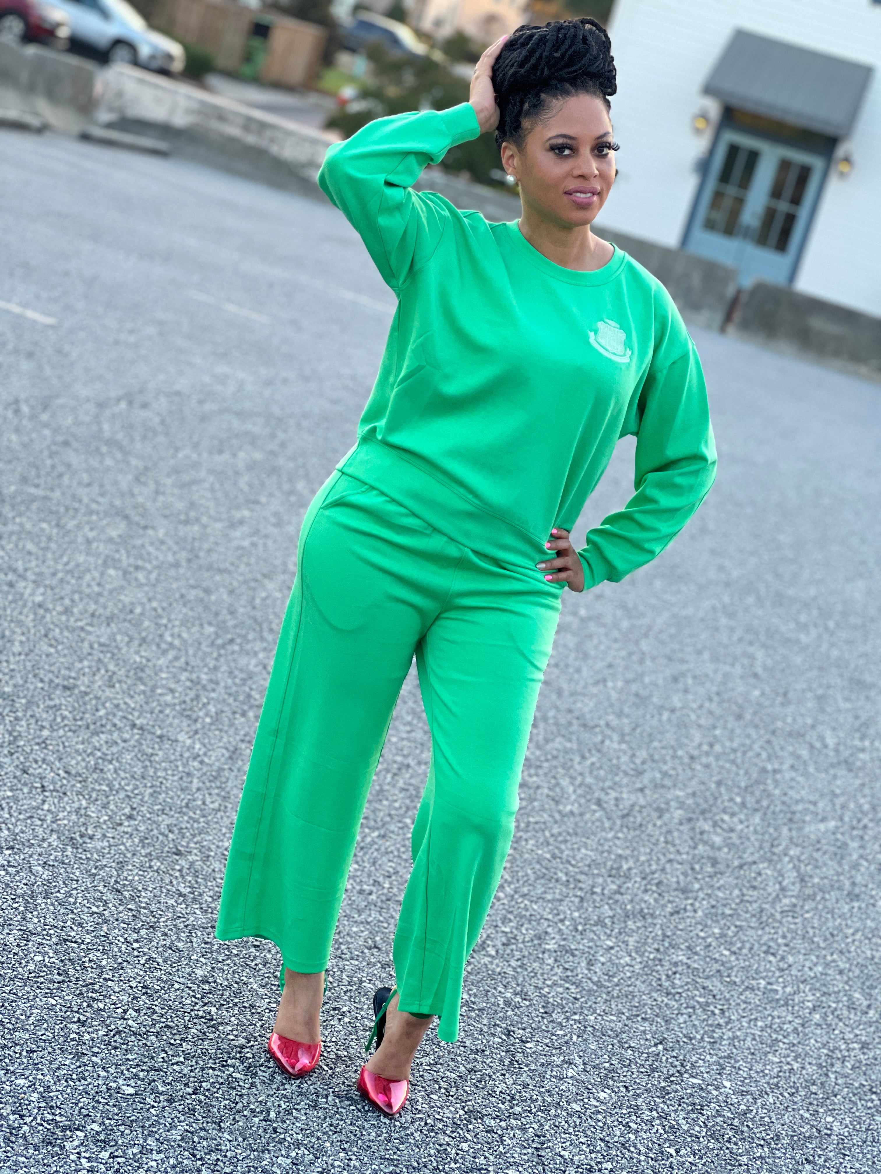 Apple Green Jogger sweatpants- Soft