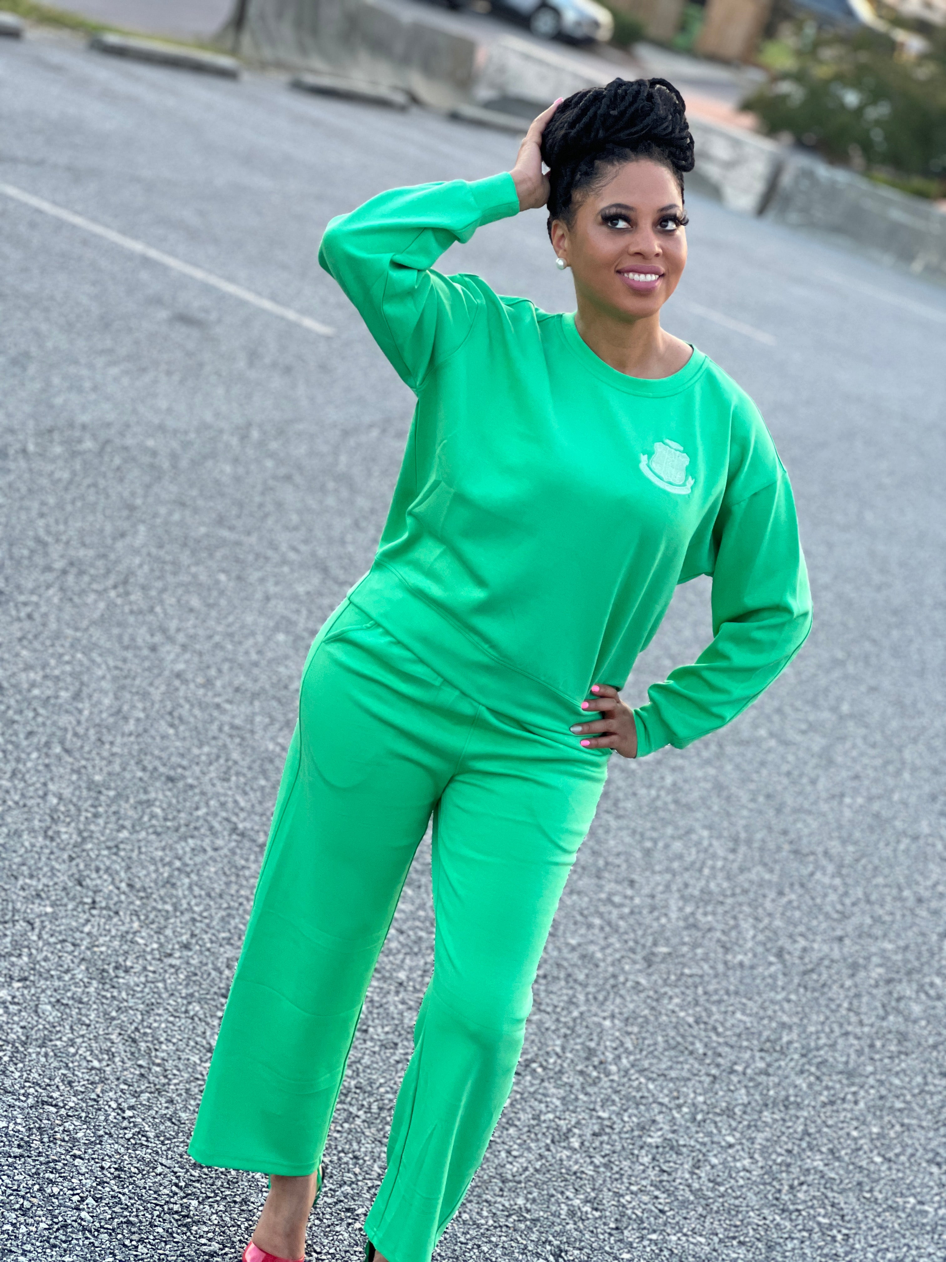 AKA-Apple Green Sweatshirt- Soft