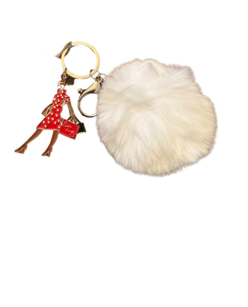 DELTA Fur Ball Pom Pom Keychain/Chaim