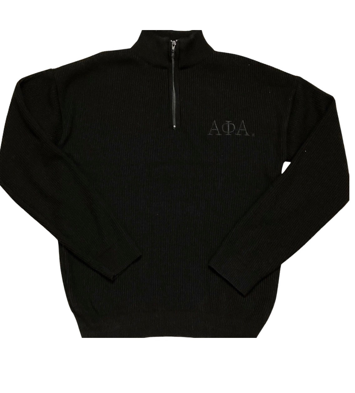 Alpha Quarter Zip Sweater