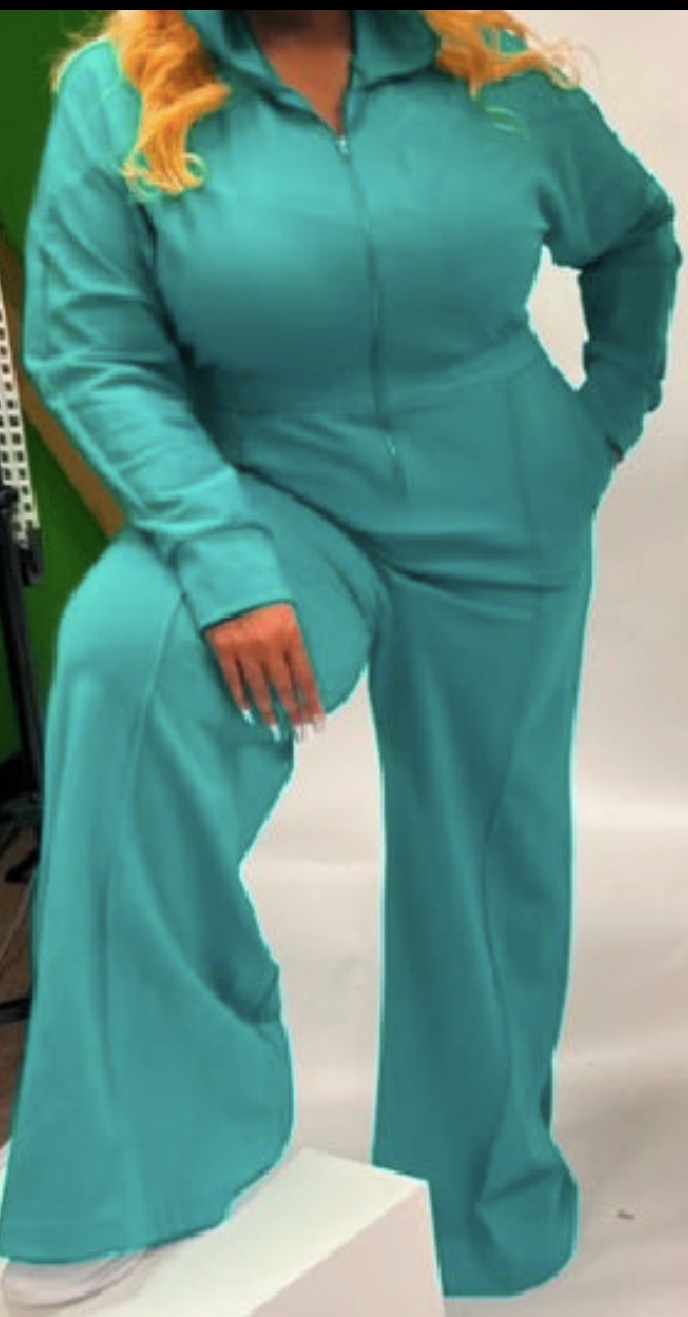 Ponte Jumpsuit-Green. - final sale