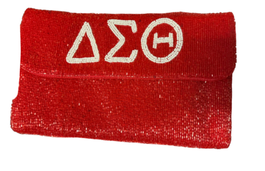 Delta Beaded clutch purse