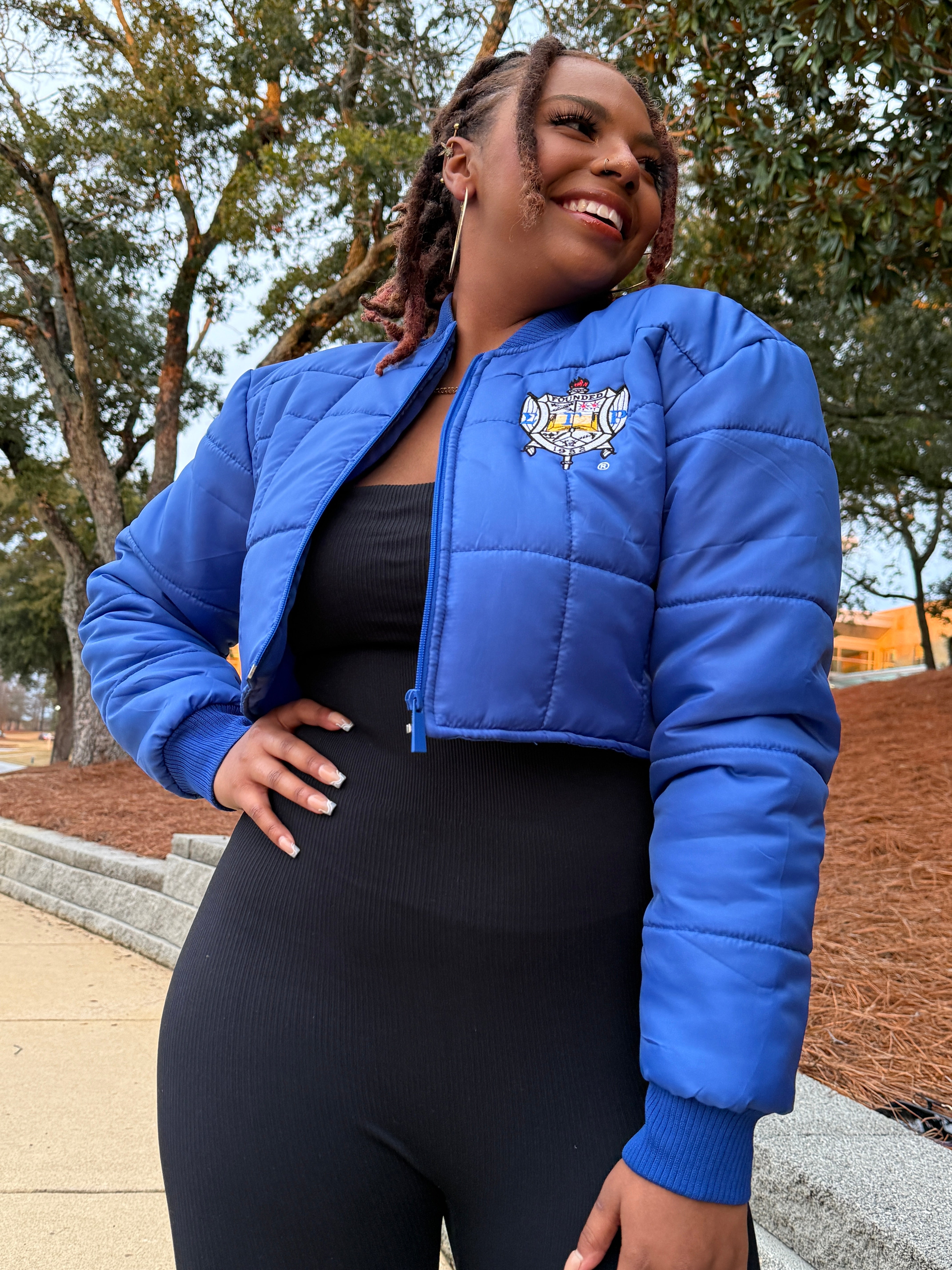 SGRHO cropped bomber jacket