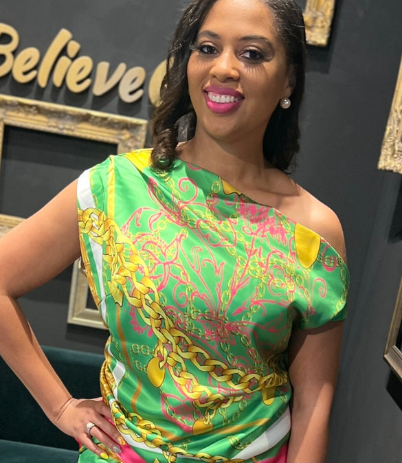 AKA Believe One shoulder top