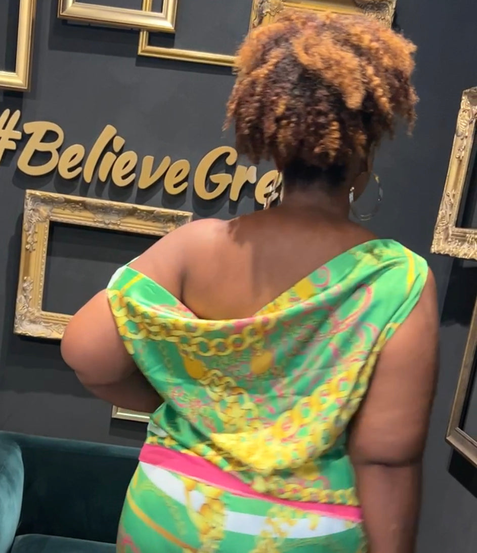 AKA Believe One shoulder top