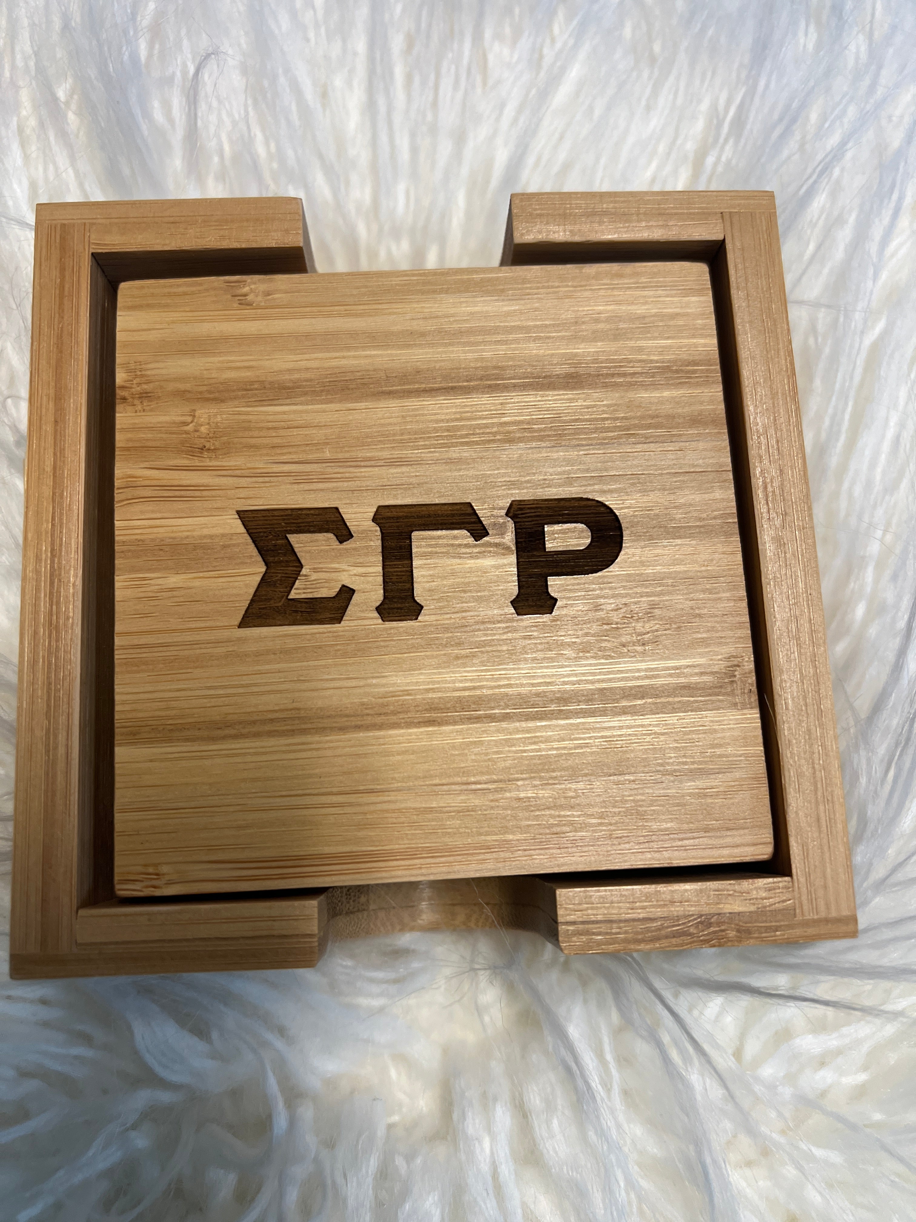 SGRHO Wood Coaster sets- 4pc