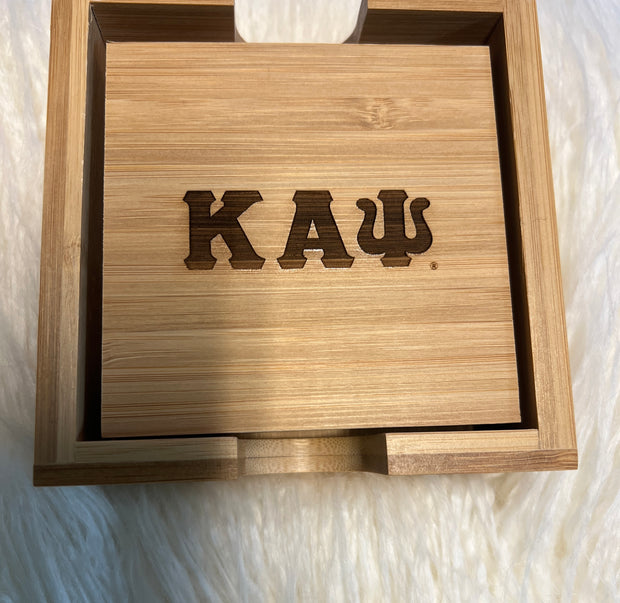 Kappa Wood  Coaster sets- 4pc