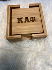 Kappa Wood  Coaster sets- 4pc