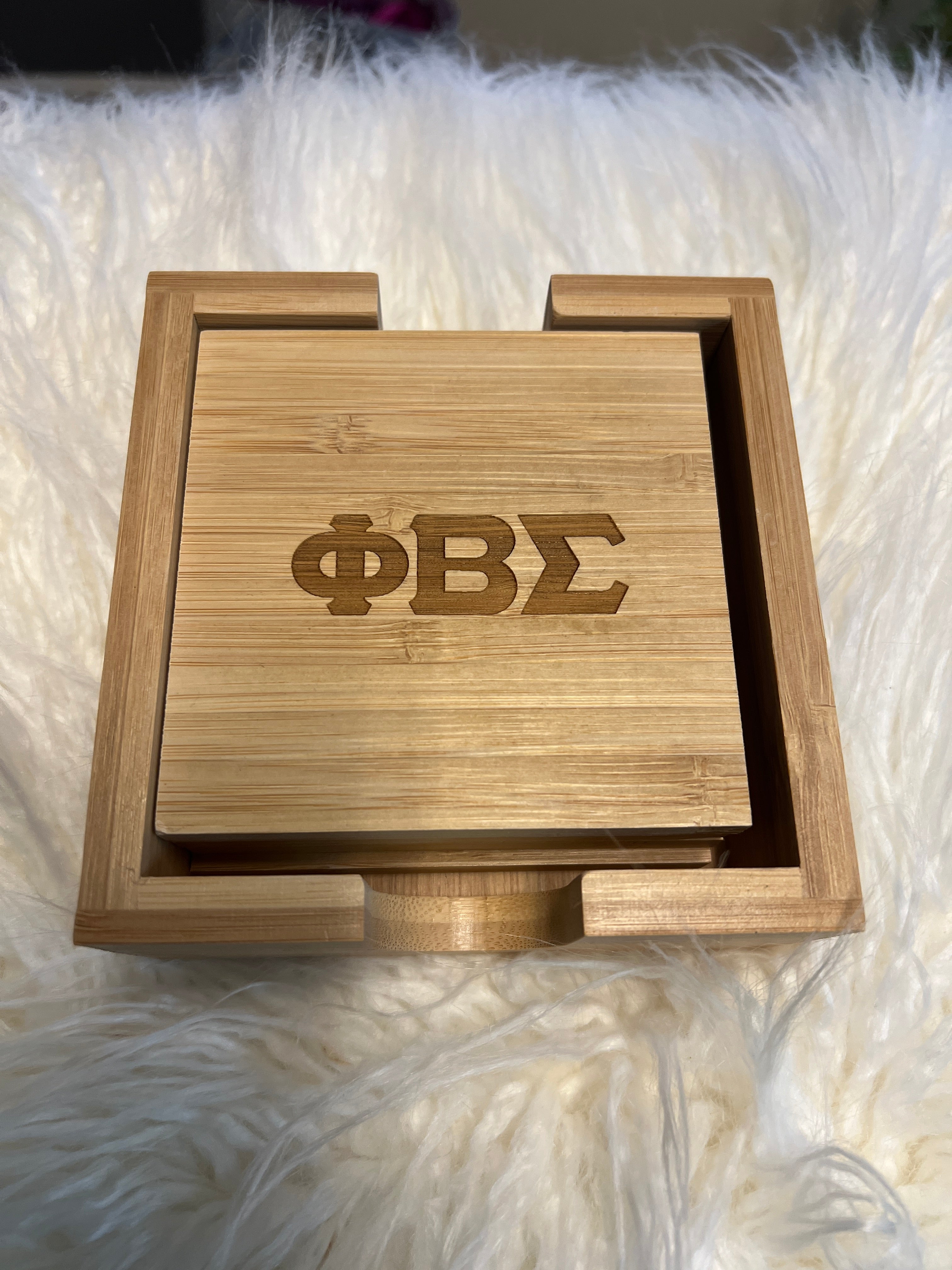 Sigma Wood Coaster sets- 4pc