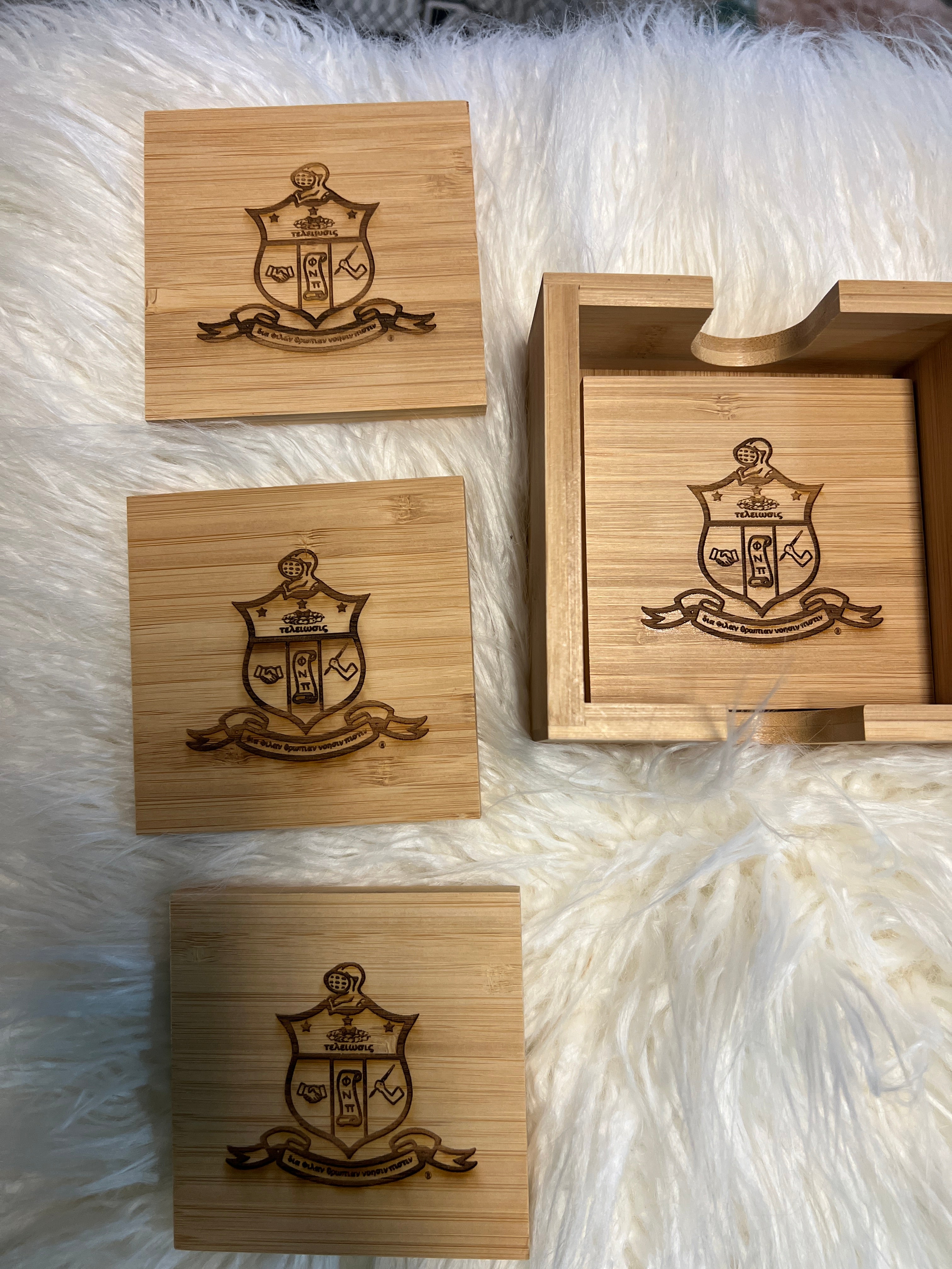 Kappa Wood Coaster sets- 4pc