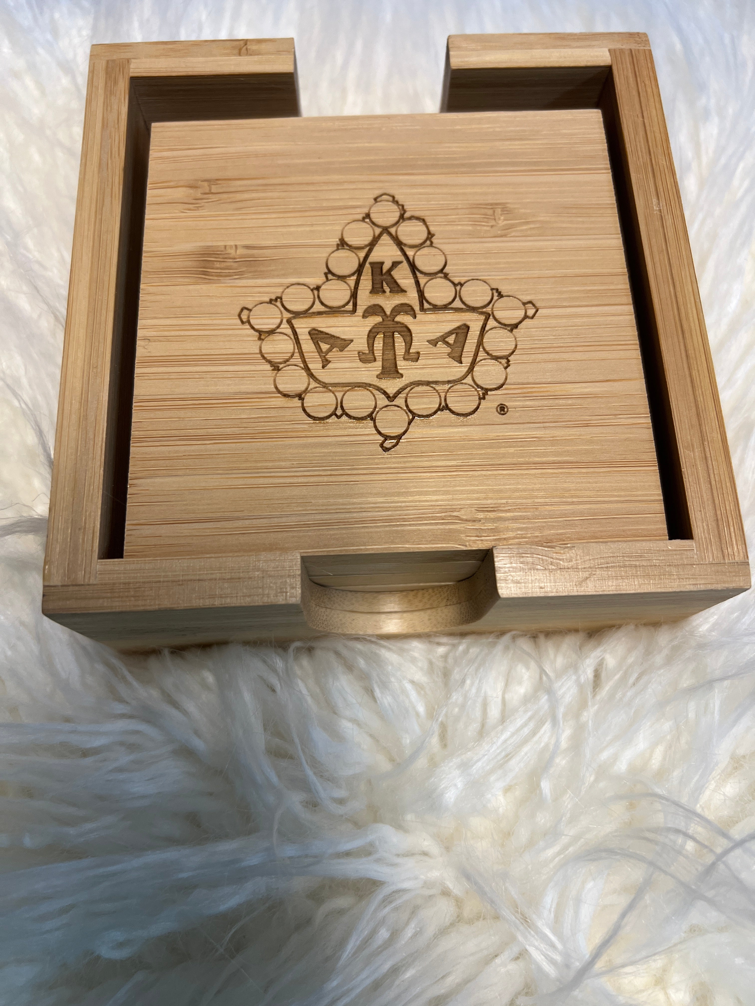 AKA Wood Coaster sets- 4pc