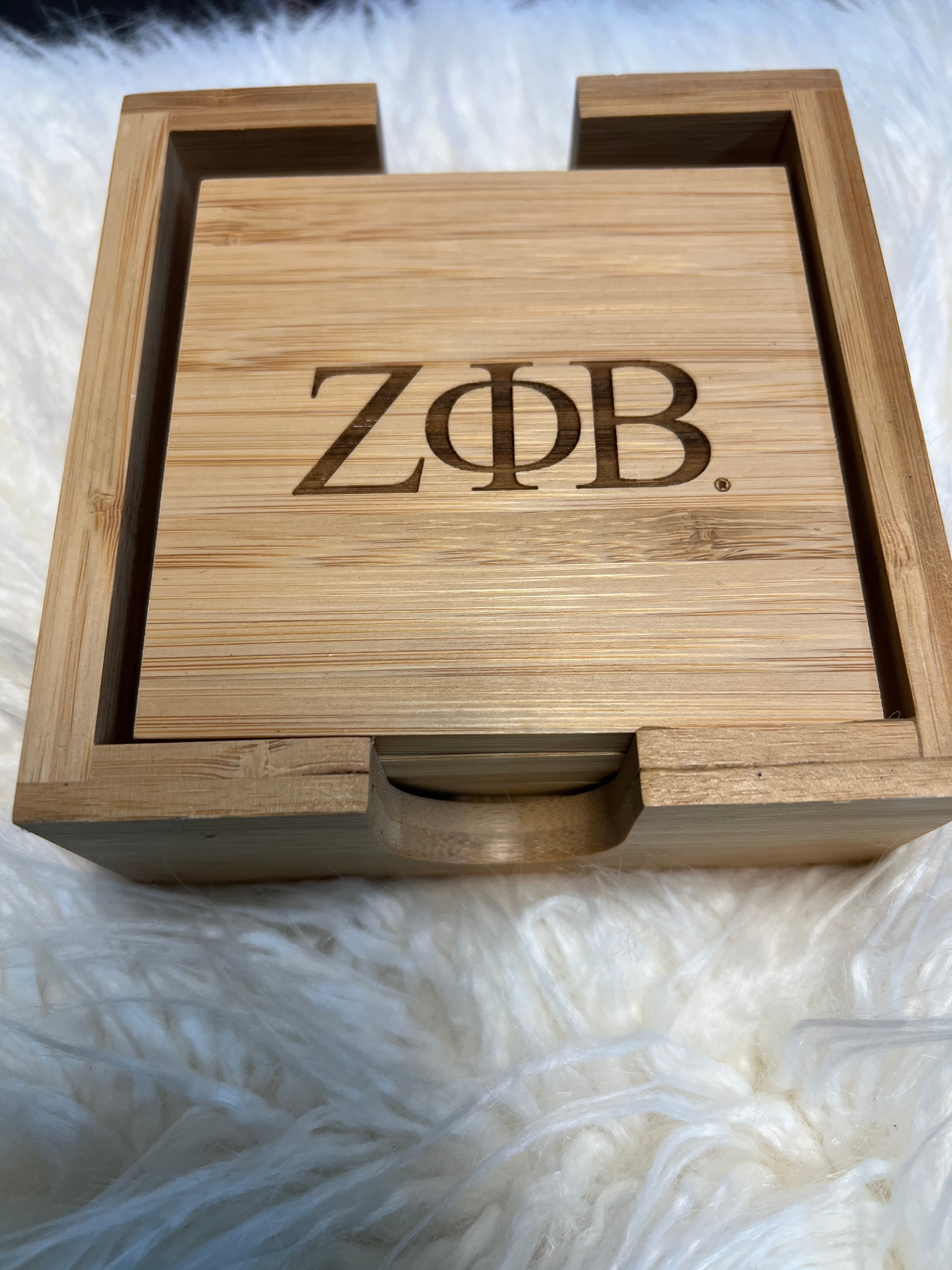 Zeta Wood Coaster sets- 4pc