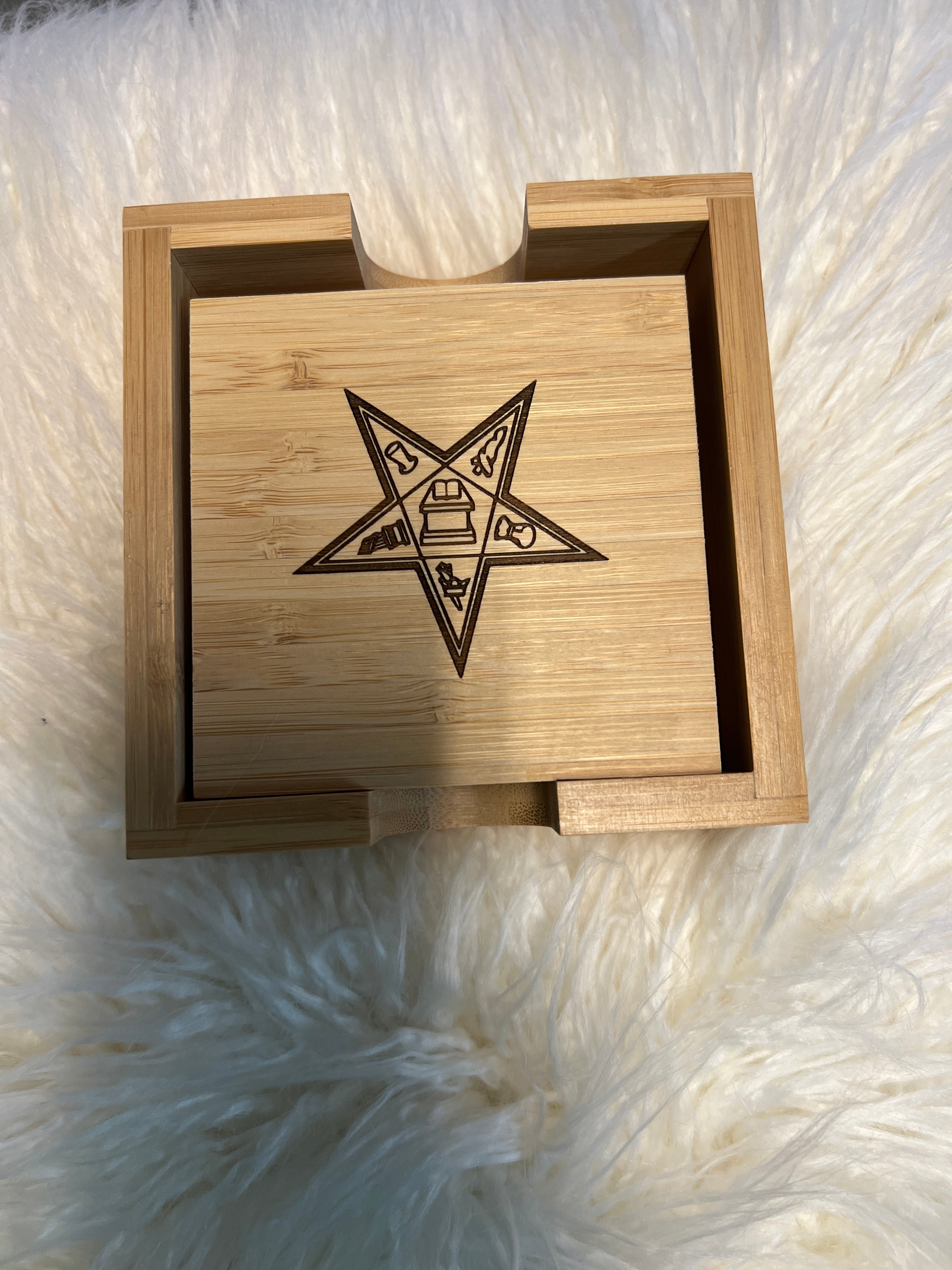 OES Wood Coaster sets- 4pc