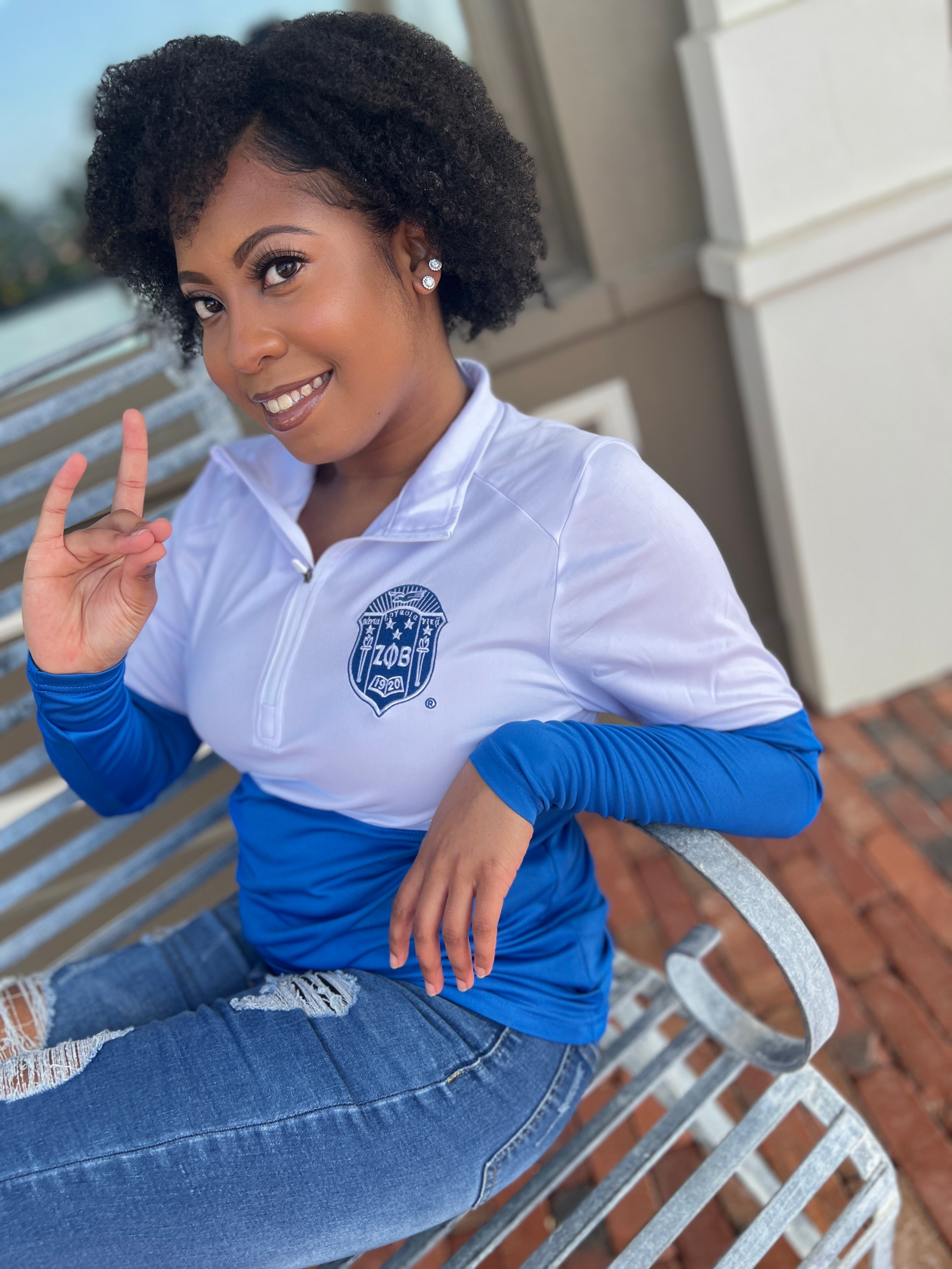 Zeta Quarter Zip Pullover-Final sale. No exchanges or refunds