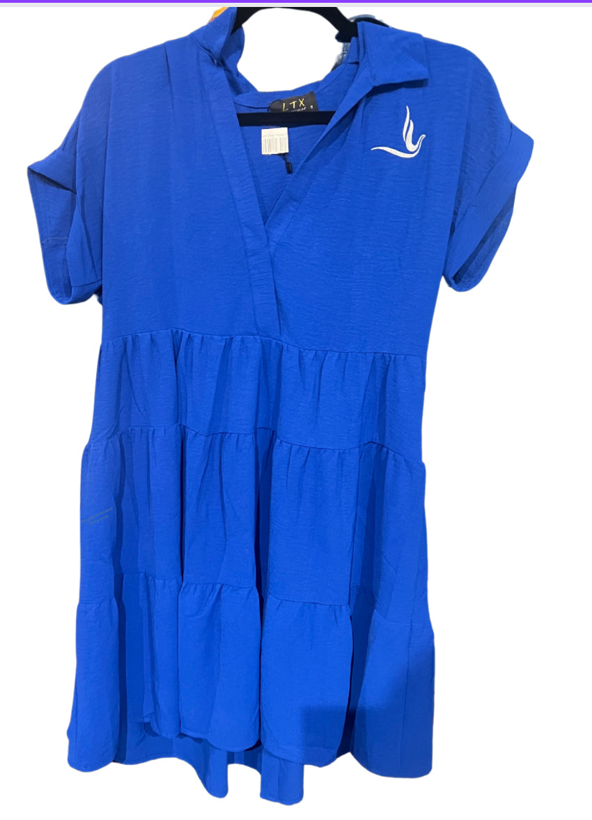 Zeta V Neck Flutter Dress