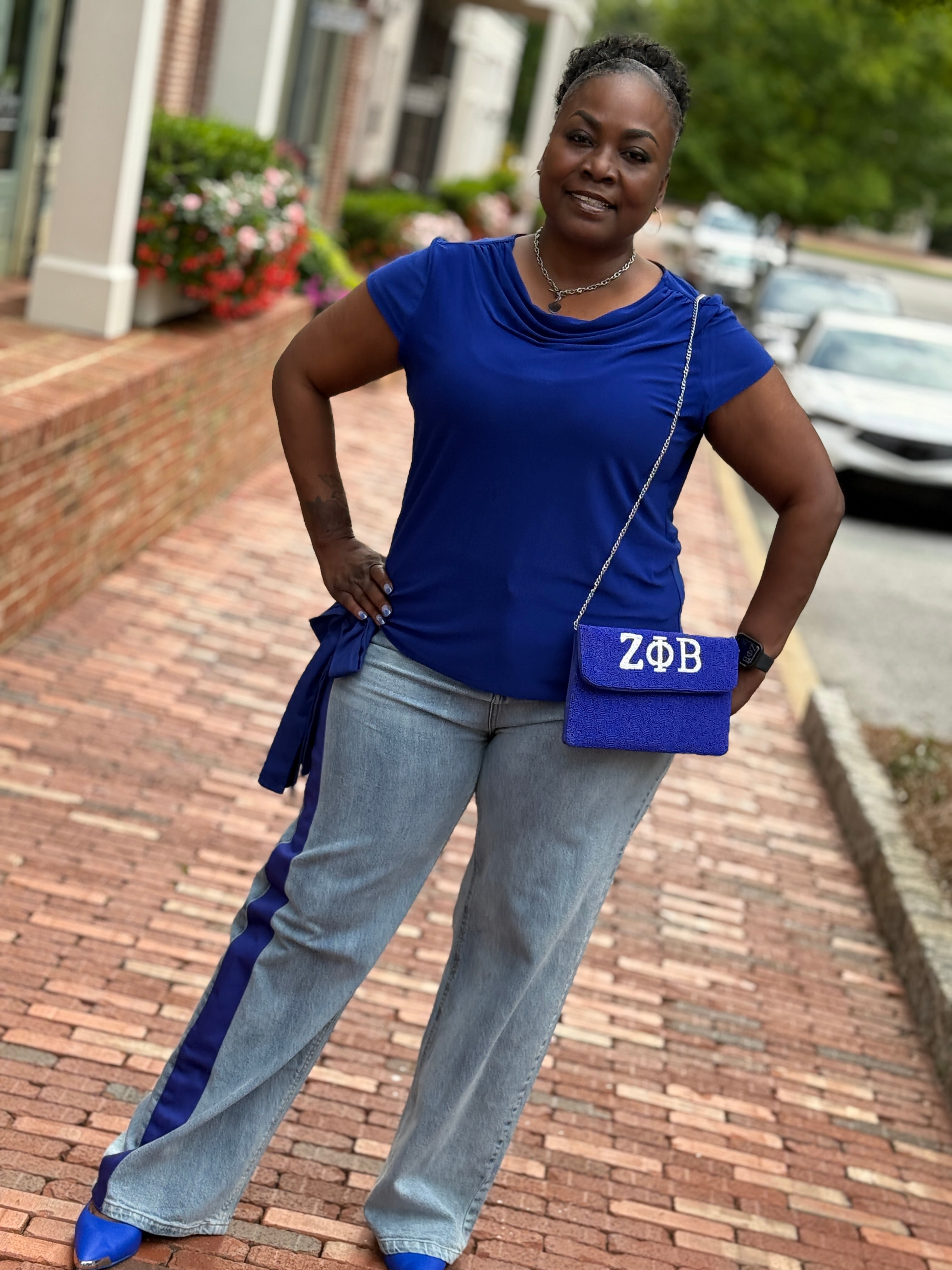 Finer in Blu Striped Jeans