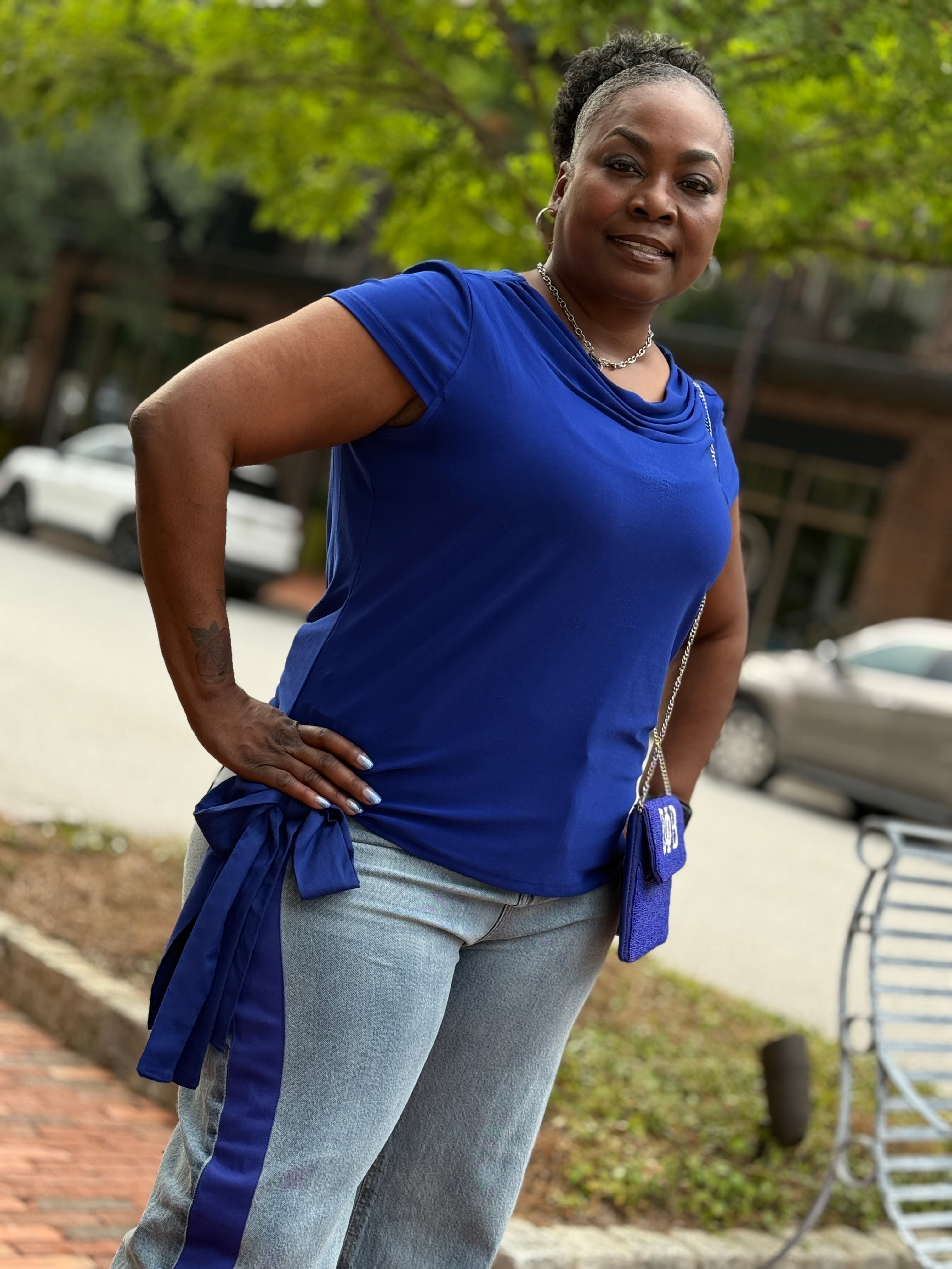 Finer in Blu Striped Jeans