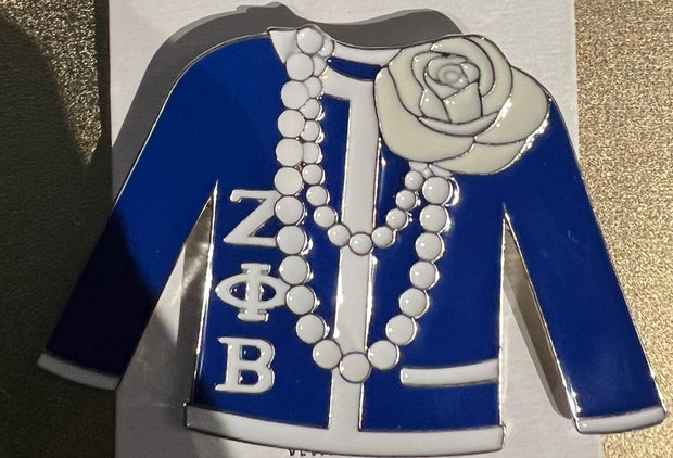 Zeta Blue Blazer Pin