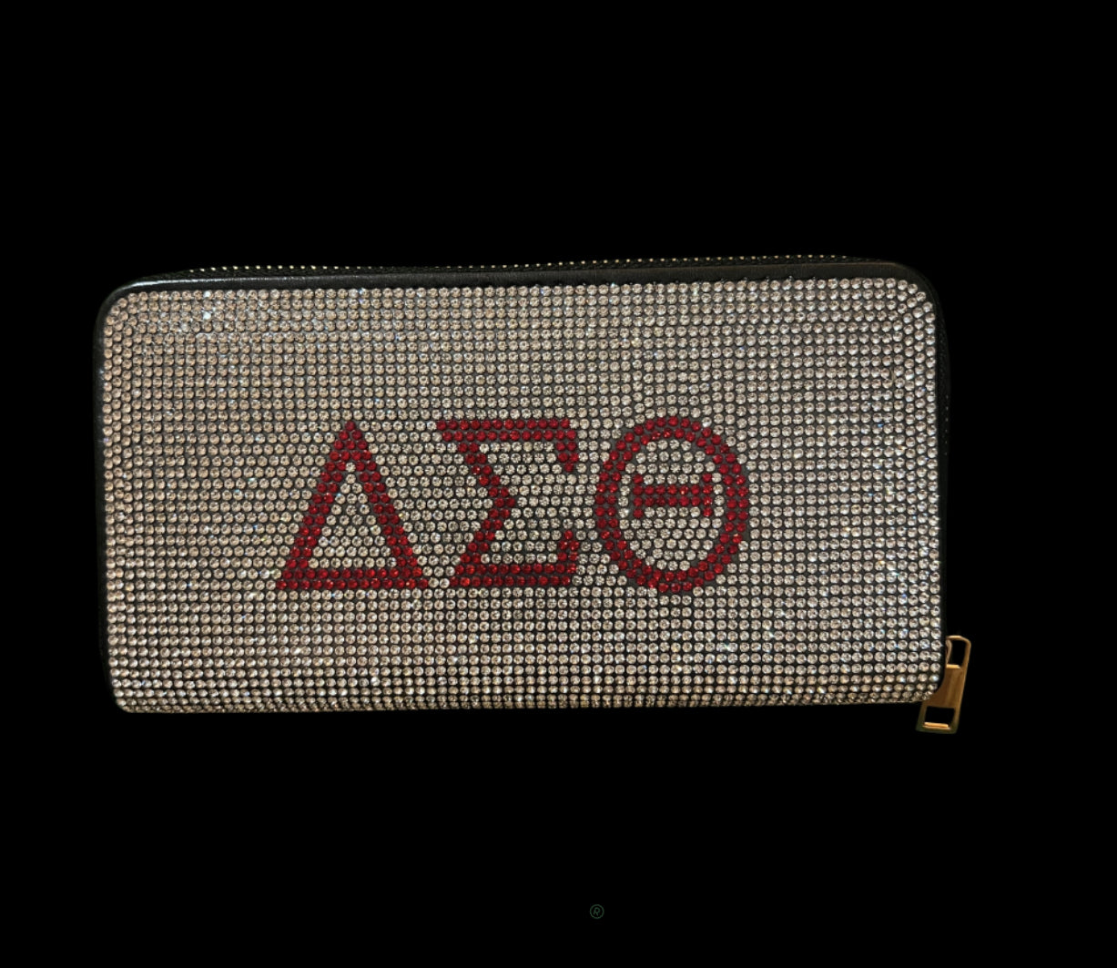 Delta Rhinestone Wallet