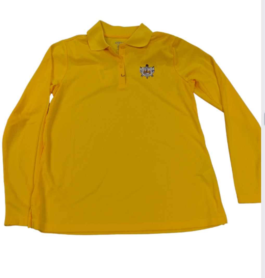 SGRHO Long Sleeve Polo-Crest