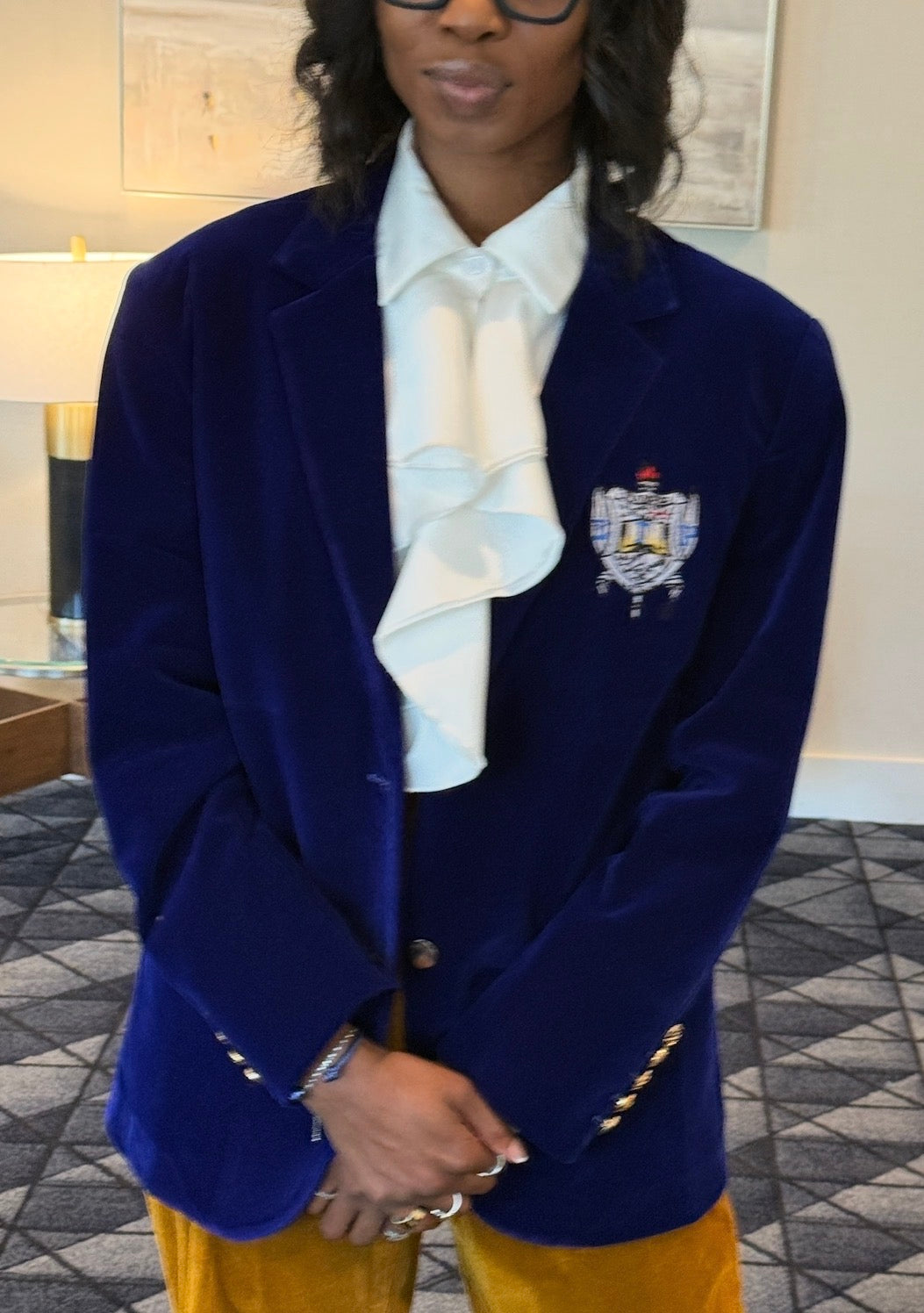 SGRHO Velvet Blue Blazer