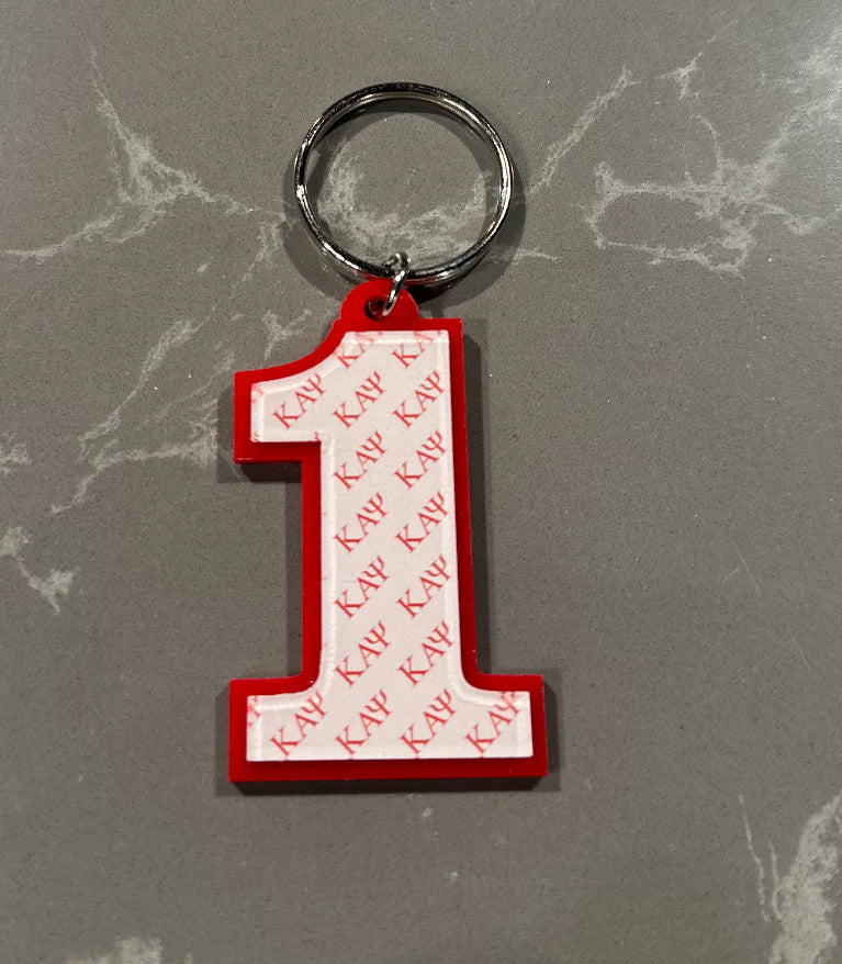 Kappa Numbered Key Ring
