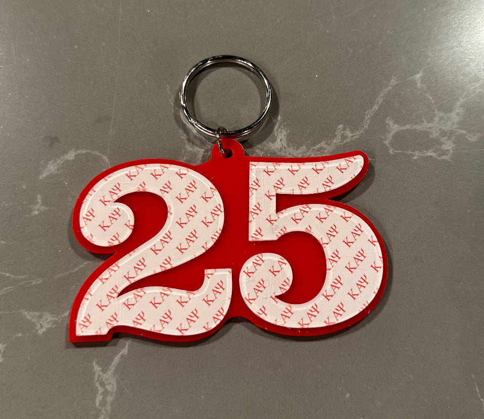 Kappa Numbered Key Ring
