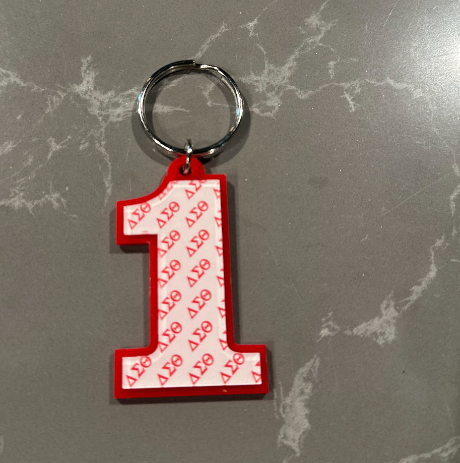 Delta Numbered Key Ring
