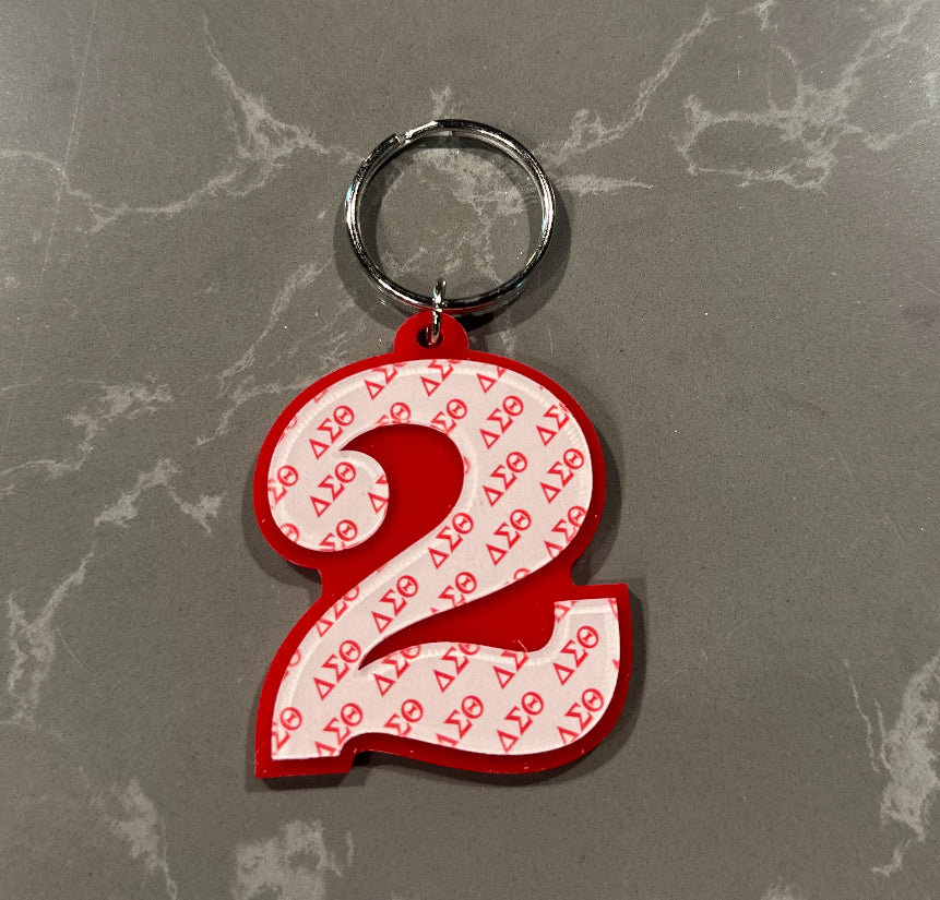 Delta Numbered Key Ring