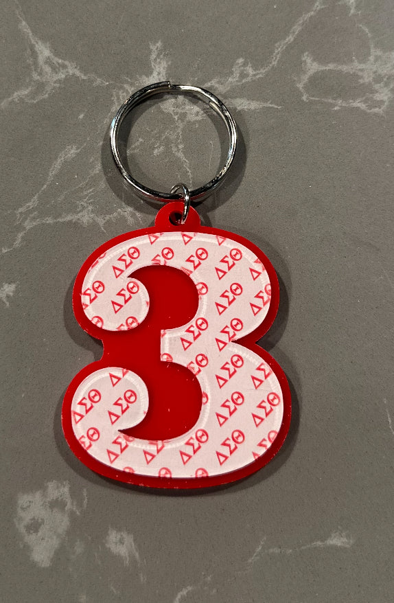 Delta Numbered Key Ring