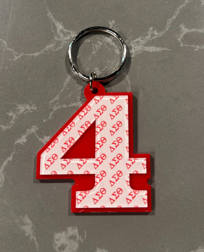 Delta Numbered Key Ring