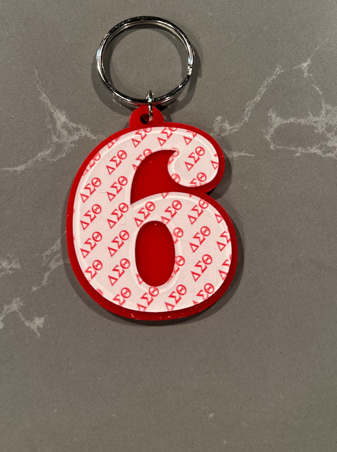 Delta Numbered Key Ring