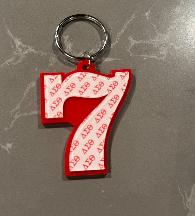 Delta Numbered Key Ring