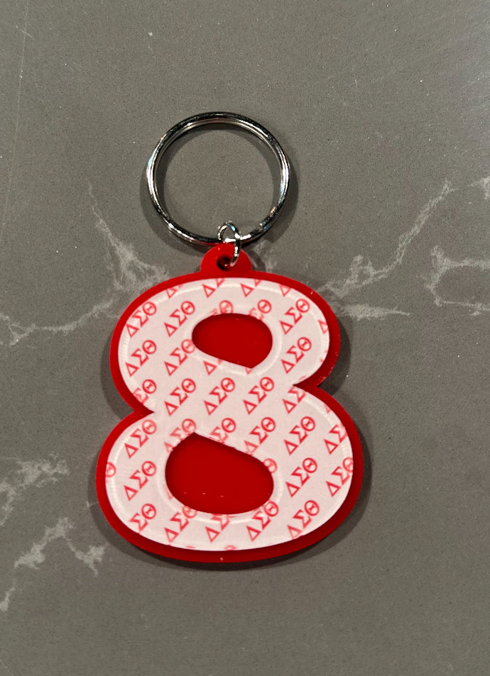 Delta Numbered Key Ring