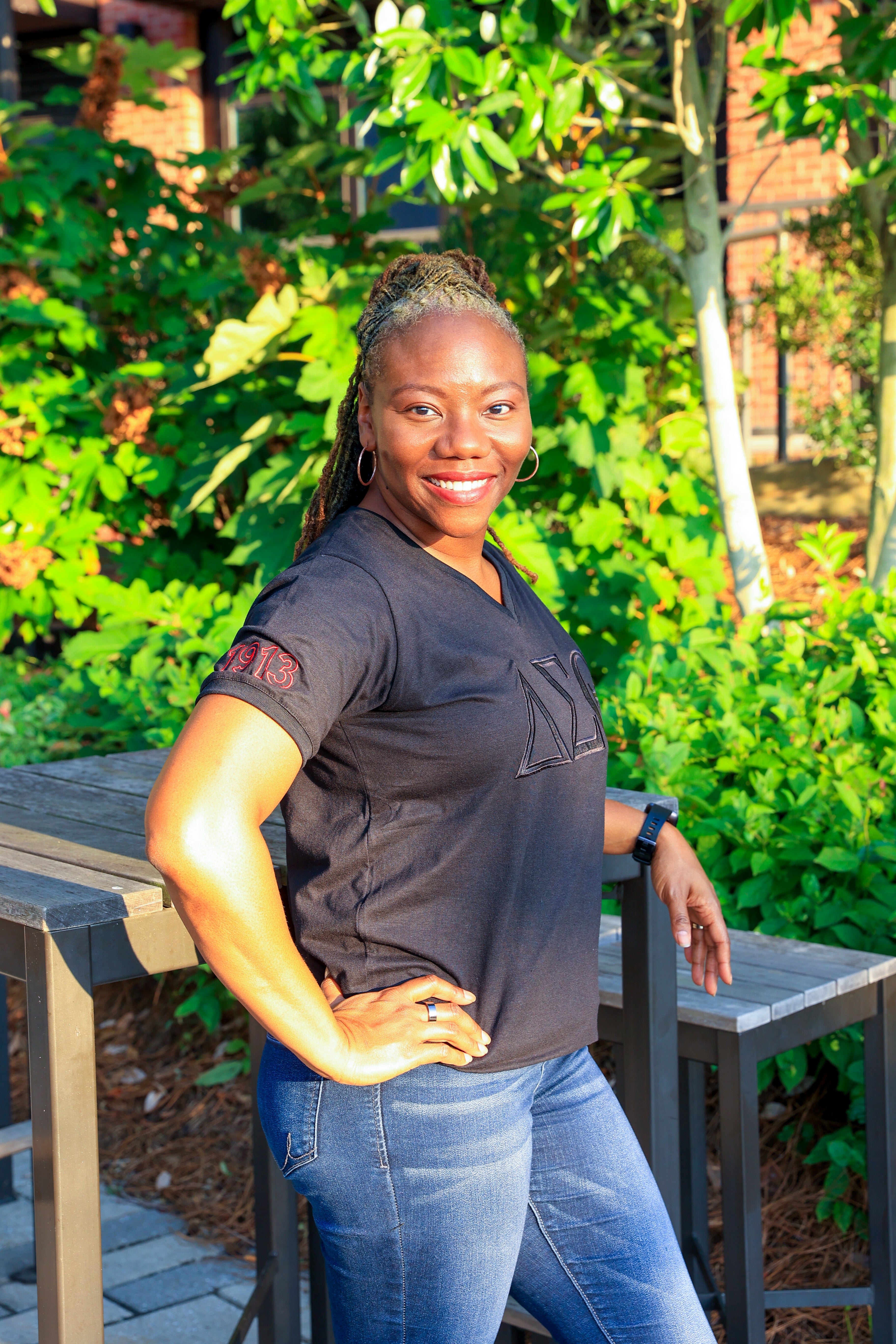 Delta Blackout V Neck Tee